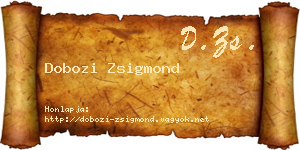 Dobozi Zsigmond névjegykártya